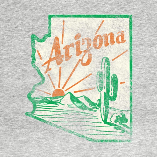 Arizona Cactus Vintage Travel Decal by Hilda74